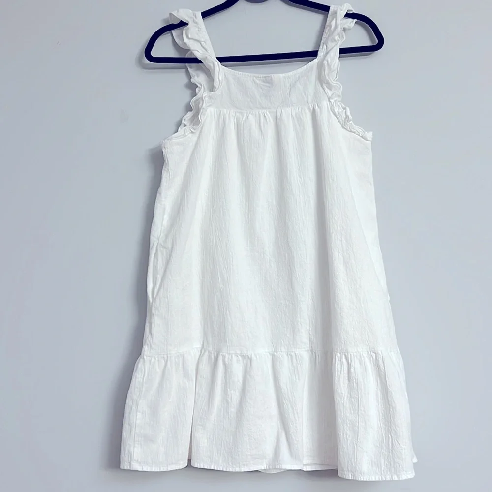 Universal Thread Cream Ruffled Midi Dress - Picture 2 of 4